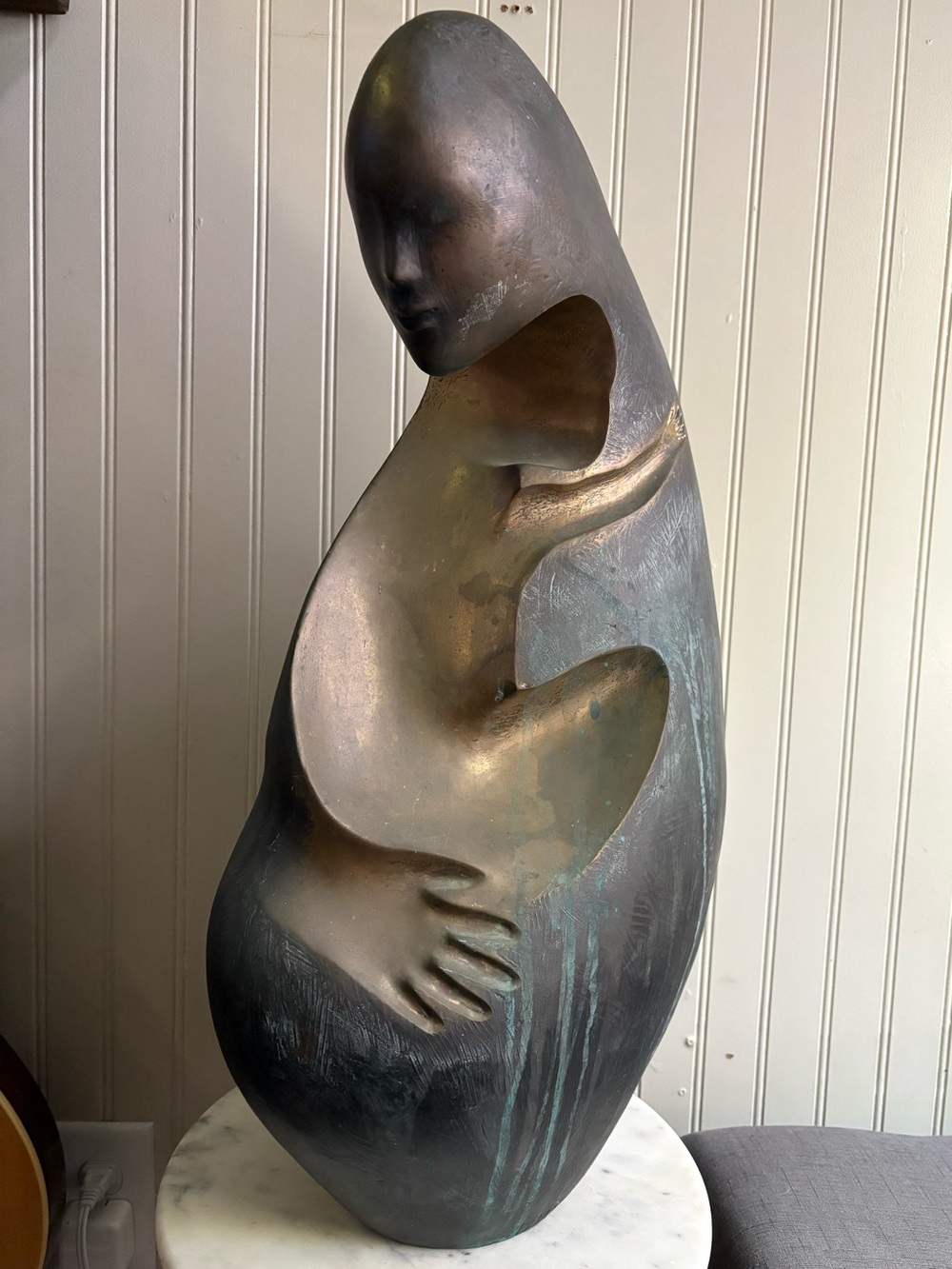 RARE Angelo Basso Bronze Sculpture “Mother and Child” Limited Edition VIII/IX - Picture 2 of 11